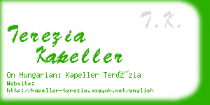 terezia kapeller business card